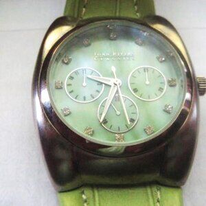 Joan Rivers Watch Japan Movement Green Working Multi Function Face Chunky 1980s